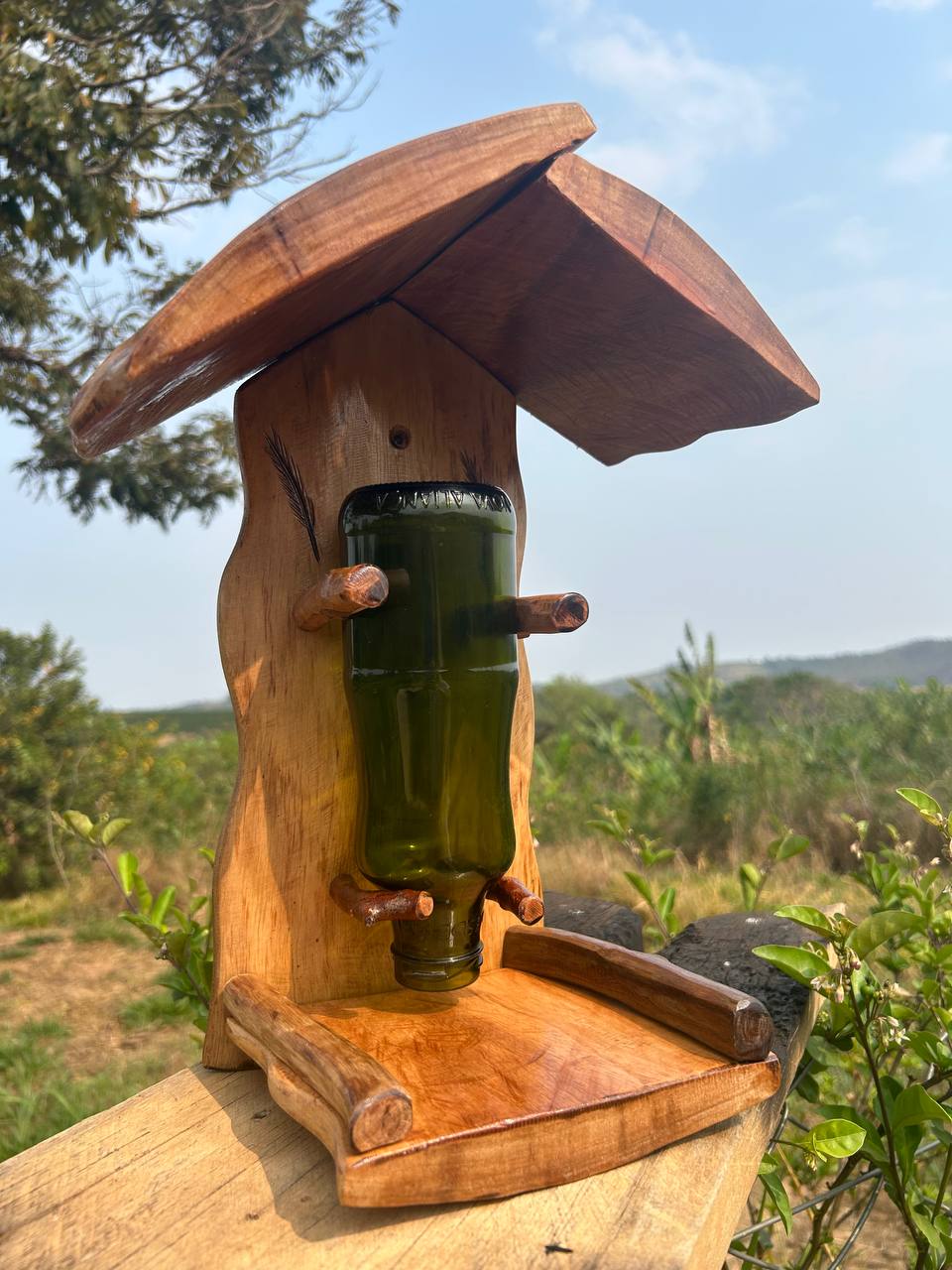 Comedouro para Pássaros - Com garrafa