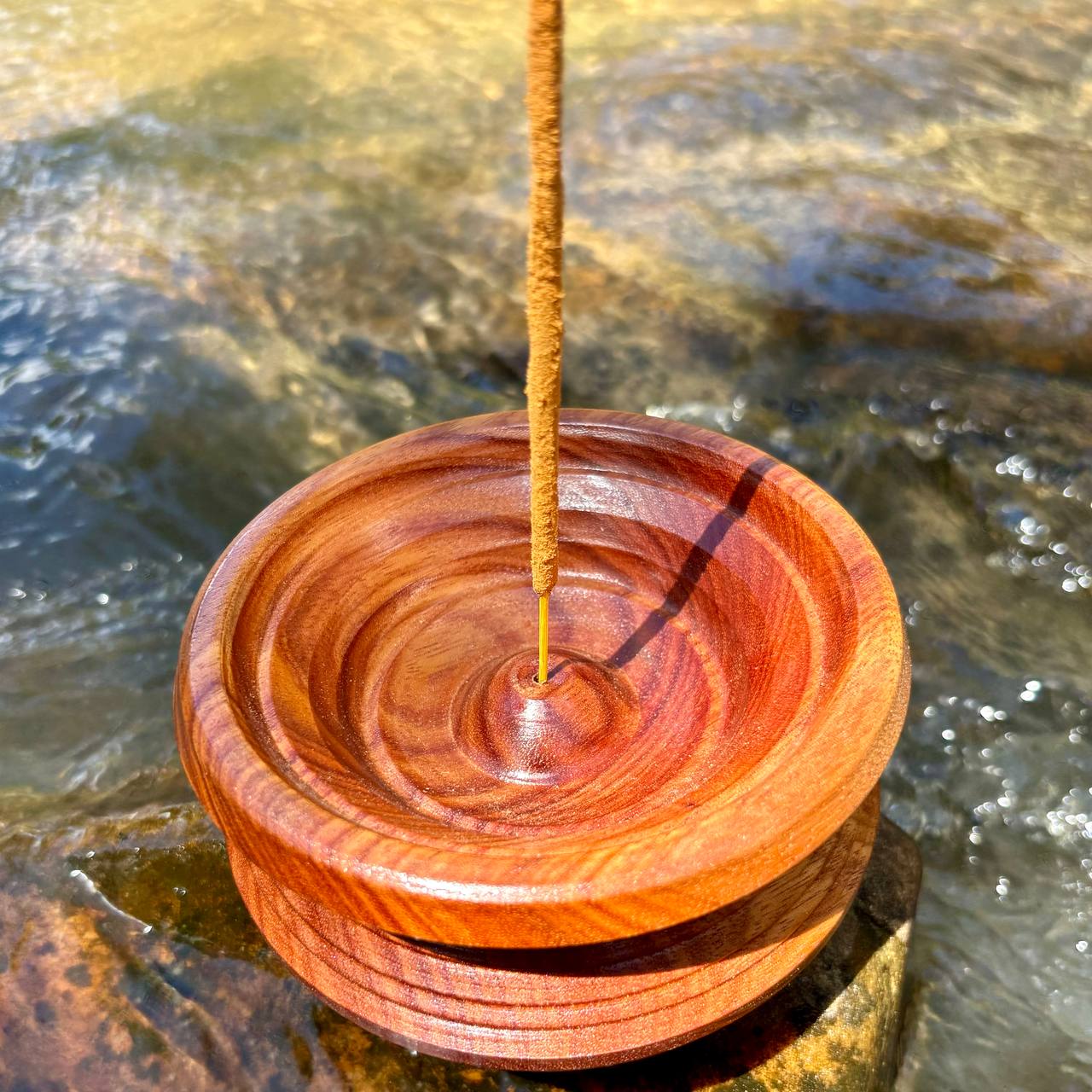 Incensário em Madeira - Redondo (Modelo Brisa d'Água) - Image 5