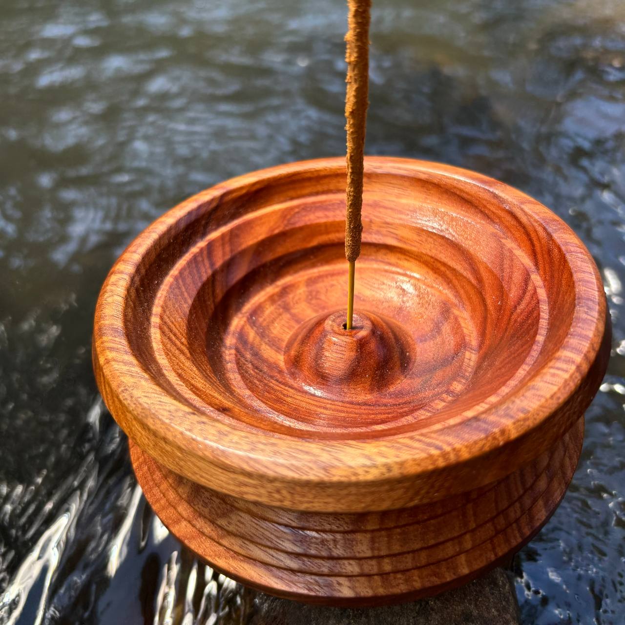 Incensário em Madeira - Redondo (Modelo Brisa d'Água) - Image 3
