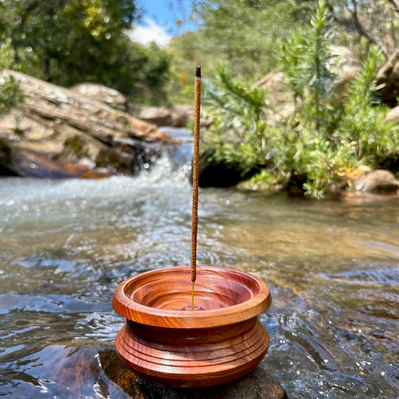 Incensário em Madeira - Redondo (Modelo Brisa d'Água) - Image 4